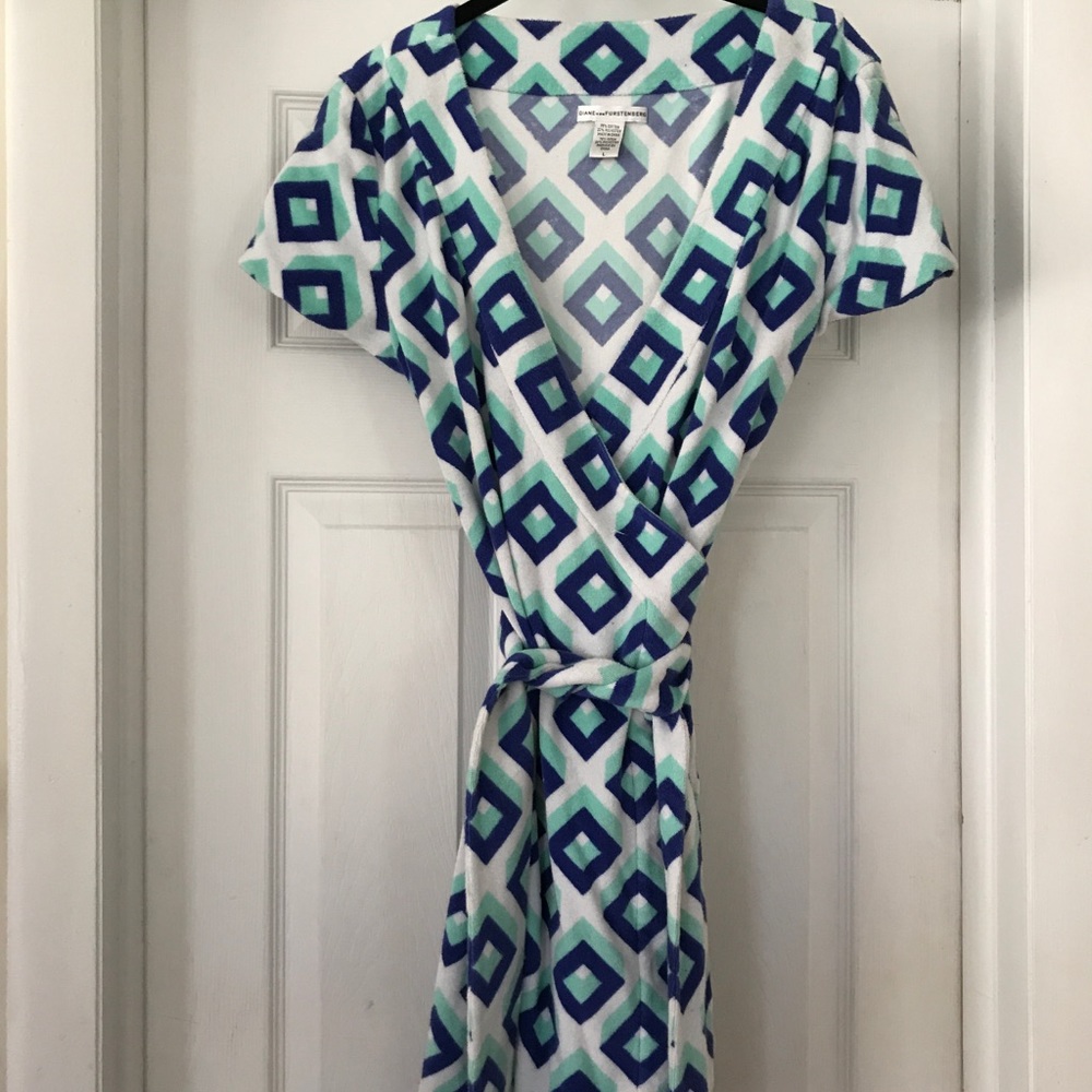 DVF terry beach cover wrap size L GUC